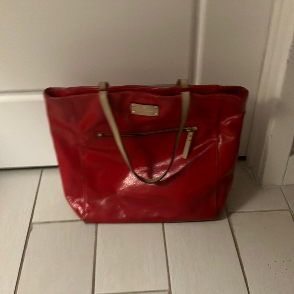 Vintage red Kate spade tote